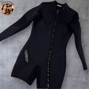 Akona Adventure Gear Black‎ Long Sleeve Spring Wetsuit Women Size 13 14